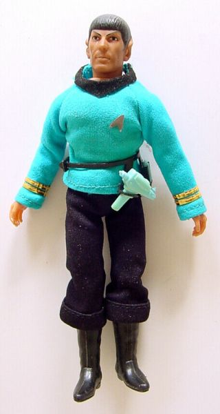 1974 Mego 8 " Star Trek Mr Spock W Communicator & Phaser Action Figure