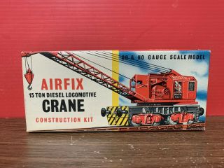 Vintage Airfix Series 2 15 Ton Diesel Locomotive Crane Oo & Ho Gauge Scale Model
