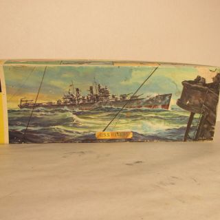 USS HELENA REVELL PICTURE FLEET BOX,  INSTRUCTIONS,  DECALS,  1959 3