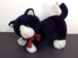 Dakin 1994 Tuxedo Black White 12 " Kitty Cat Plush Kitten Soft Stuffed Animal Toy