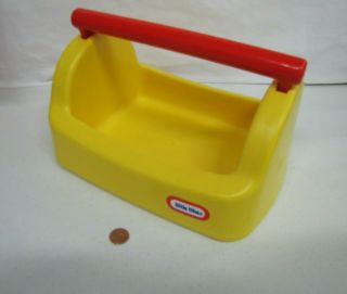Vintage Little Tikes Yellow Tool Box Carrier For Bench Workbench Replacement Toy