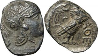 Ancient Greek Attica,  Athens.  Circa 353 - 294 Bc.  Ar Tetradrachm (26mm,  16.  59 G).