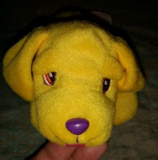 Lisa Frank Caymus Yellow Dog Plush Beanie Toy 1998 90s