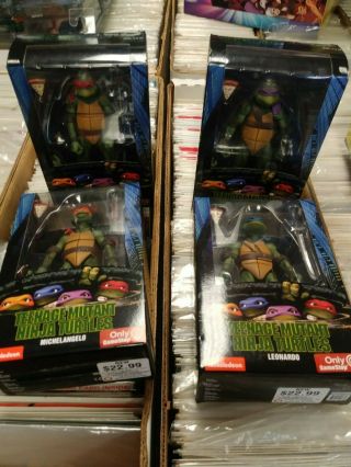 Teenage Mutant Ninja Turtles The Movie Neca Gamestop Exclusive Set Of 4