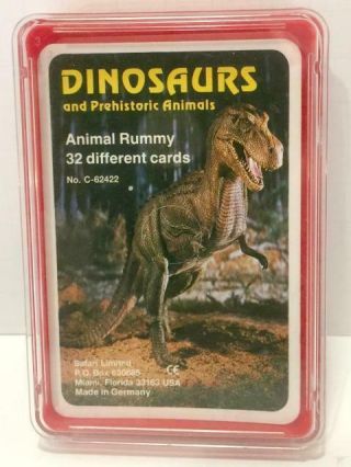 Vintage Dinosaurs Prehistoric Animals Rummy Cards Game Safari Limited/germany