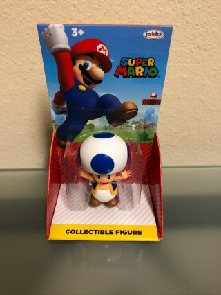 Blue Toad World Of Nintendo Figure Mario Rare Jakks Pacific
