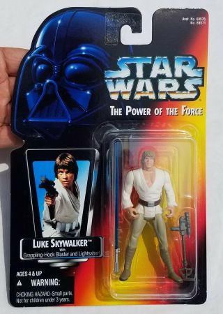 Star Wars Luke Skywalker Potf 3.  75 " Figure Kenner Hasbro Long Lightsaber Moc