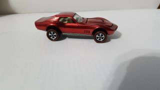 Restored 1968 Redline Hot Wheels Custom Corvette Spectraflame Red