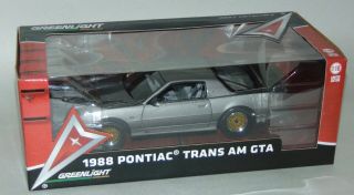 Greenlight Boxed 1988 Pontiac Trans Am Gta Die Cast 1:18 Scale Ltd Ed Silver