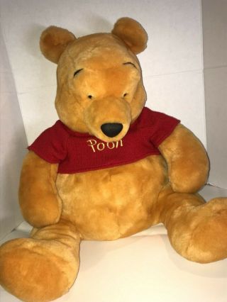 Winnie The Pooh 28” Jumbo Sitting Plush Stuffed Toy Pooh Bear Disney Store