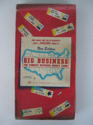 Vintage 1948 Transogram Big Business National Money Game