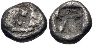 Kings Of Lydia.  Kroisos.  Circa 564/53 - 550/39 Bc.  Ar Twelfth Stater (8mm,  0.  81 G)