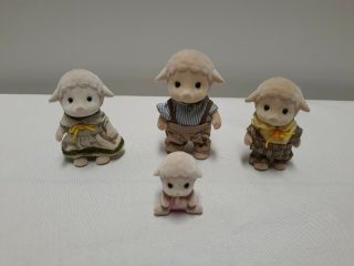 Calico Critters Sylvanian Families Retired Lambrook Sheep Family W Baby