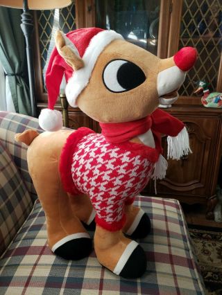 Gemmy Rudolph Large Plush 23 " Standing Collectible