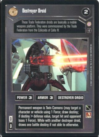 Star Wars Ccg Destroyer Droid | Coruscant | Nm/mint,  Bonus