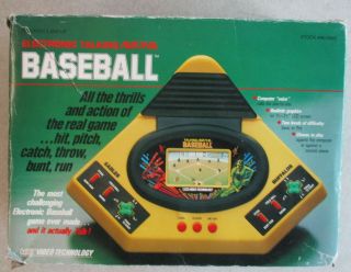 W/BOX 1988 VTECH ELECTRONIC TALKING PLAY BY PLAY BASEBALL HANDHELD GAME 3