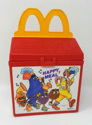 Vintage Fisher Price 1989 Mcdonalds Happy Meal Lunch Box Container Only Euc