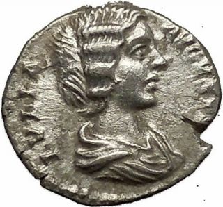 Julia Domna 196ad Ancient Silver Roman Coin Venus Felix " Lucky Venus " I54160