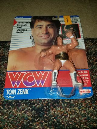 1990 Wcw Galoob Z - Man Tom Zenk Moc Wrestling Figure Wwf Hasbro