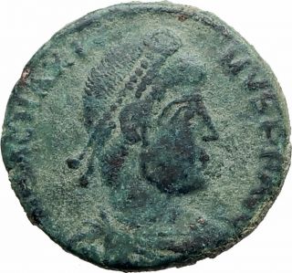 Magnus Maximus Authentic Ancient 383ad Arles Roman Coin W Woman I74837