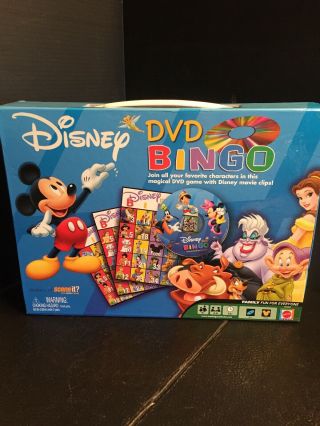 B59) 2005 Disney Dvd Bingo Family Mattel Games 100 Complete Game Mickey Mouse