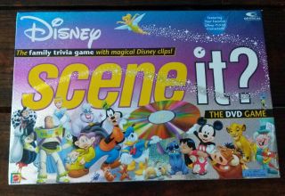 (4d1) Disney Scene It? 1st Edition Disney Pixar Family Dvd Game Complete
