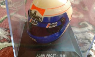Alain Prost 1985 Mini Helmet Spark 1/5 Mclaren Porsche F1 Casco Casque W/ Decals