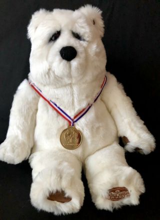 Lou Rankin Special Olympics Edition 2001 Plush 15”bear With Olympic Medal Alaska