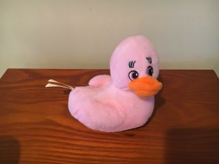 Dandee Pink Quacking Duck Stuffed Plush