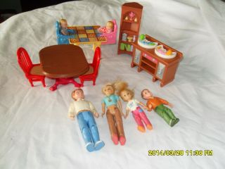 Fisher Price Loving Family Doll House Furniture And People