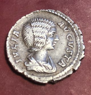 Roman Silver Coin Denarius Julia Domna/septimius Severus 192 - 211 Rare Vf - Xf,  Bonu