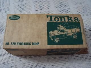 Vintage Tonka No.  520 Hydraulic Dump Truck.  Box Only.  1963