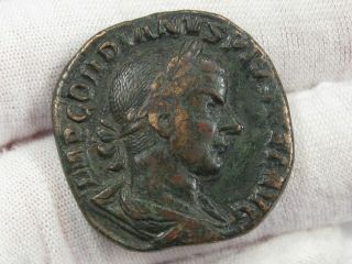 Roman: Gordian Iii 238 - 244 Ad Ae Sestertius Rev Laetitia Ric 300 - 19.  5 G.  15