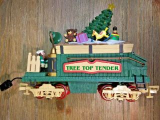 Old Bright Holiday Express Tree Top Tender Car Christmas Tree Train 384 1996