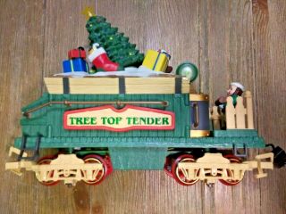 Old Bright Holiday Express TREE TOP TENDER Car Christmas Tree Train 384 1996 2
