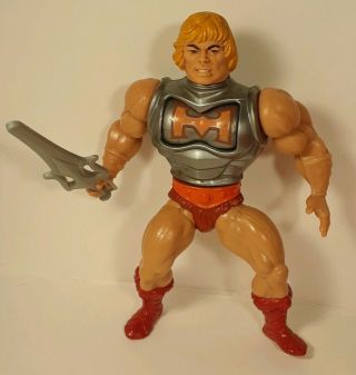 Vintage 1983 Motu Battle Armor He - Man Masters Of The Universe Action Figure