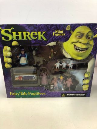 Mcfarlane Shrek Mini Figure Action Figure Playset Fairytale Fugitives Nib 2001 K