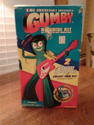 Vtg 1996 The Incredible Adventures Of Gumby Disguise Kit Box Has Wear