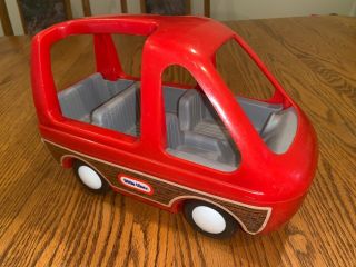 Vintage Little Tikes Woodie Station Wagon Mini Van Car With Carrying Handle