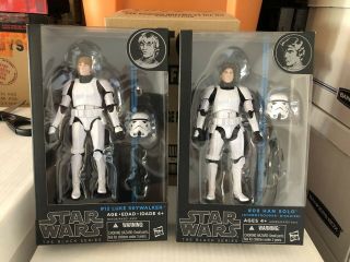 2015 Star Wars Black Series - Luke Skywalker & Han Solo Stormtrooper Disguise