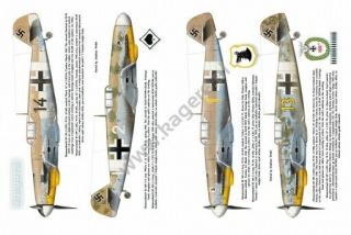 1/32 Decals Kagero From Air Battle 10 Luftwaffe Over Tunisia - - Bf - 109,  190 Note