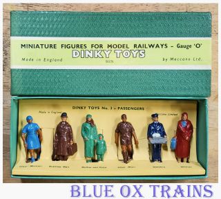 Dinky Toys 3 O Gauge Passengers Diecast Figures Meccano Ltd England