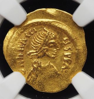 Heraclius.  610 - 641.  Gold Tremissis.  Ngc Ch Xf