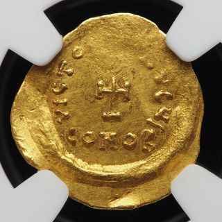 Heraclius.  610 - 641.  Gold Tremissis.  NGC Ch XF 2