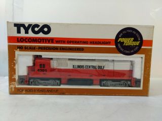 Vintage Tyco Illinois Central Gulf 4301 Train Engine Ho Gauge Scale Tr1870