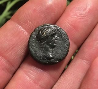 Rare Ancient Roman Lydia Coin Ae19 Claudius 41 - 54ad Agrippina Rpc2380 4.  13g