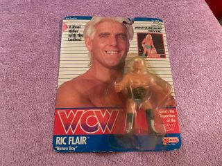 Vintage 1990 Galoob Wcw Ric Flair Nature Boy Wrestling Action Figure Toy
