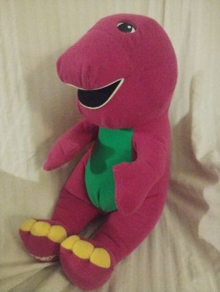 Barney Playskool Vintage 1996 Talking Singing Dinosaur Plush Stuffed Animal 18 "