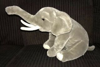 Fao Schwarz Elephant Plush 26 " Trunk Up Stuffed Animal