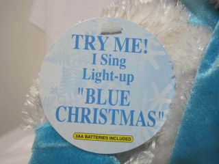 Dan Dee Animated Singing Snowman Plush Blue Christmas Elvis Collectors Choice 2